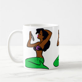 Caneca De Café vintage sereia africana