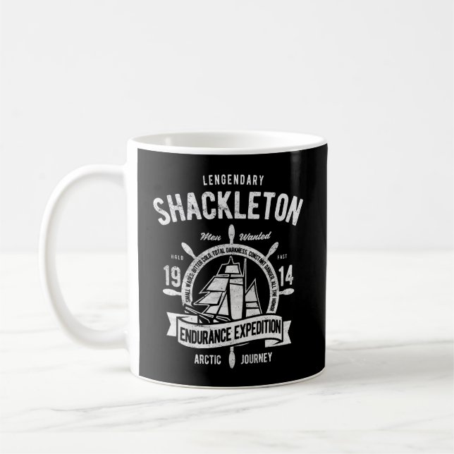 Caneca De Café Vintage Shackleton Expedition Antártica (Esquerda)