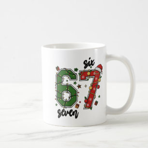 Caneca De Café Vintage Six Seven 67 Meme 67 Natal Férias Mulher