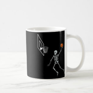 Caneca De Café Vintage Skeleton Sketll Player Dunking Hallow