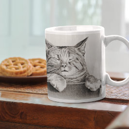Caneca De Café Vintage Sleeping Cats Lithógrafo, 1874