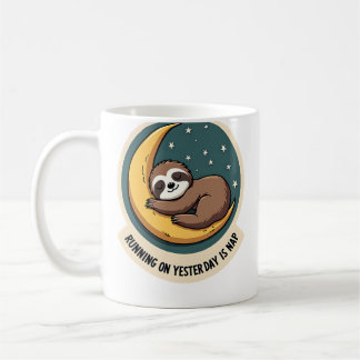 Caneca De Café Vintage Sloth Tired Quote Funny Retro Animal Desig