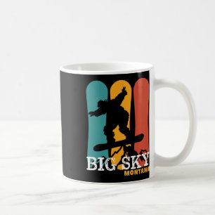 Caneca De Café Vintage Snowboard Resort Big Sky Montana