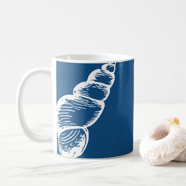 Caneca De Café Vintage Spiral Sea Shell Mug (Com Donut)