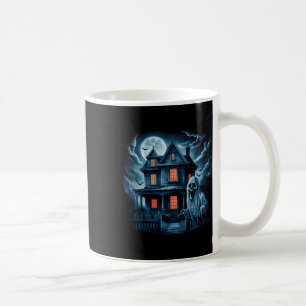 Caneca De Café Vintage Spooky Casa Fantasma Horror Escuro Hallowe