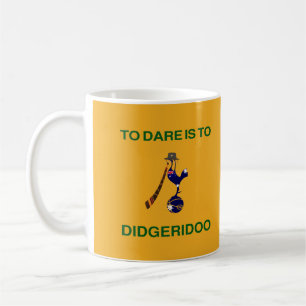 Caneca De Café Vintage "Sporting Emblem" com Didgeridoo Motif