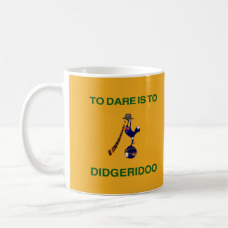 Caneca De Café Vintage "Sporting Emblem" com Didgeridoo Motif