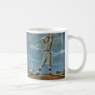 Caneca De Café Vintage Sports Baseball, Pitcher no Jogo do Baseba