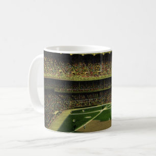 Caneca De Café Vintage Sports Baseball Stadium com multidões