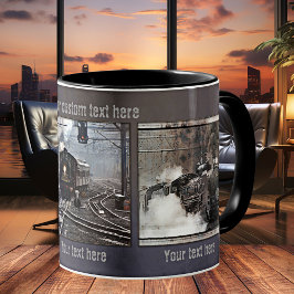 Caneca De Café Vintage Steam Train Personalizado Fotografia