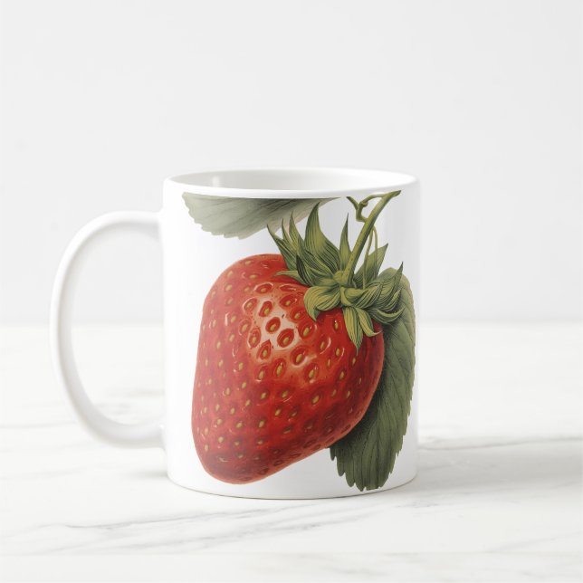 Caneca De Café Vintage Strawberry  (Esquerda)