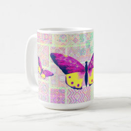 Caneca De Café Vintage Style Butterfly Art Mug Cup