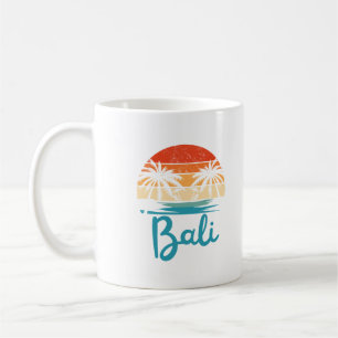 Caneca De Café Vintage Surfing Bali Beach Indonésia