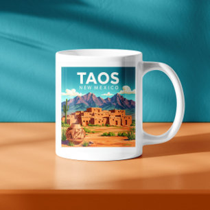 Caneca De Café Vintage Taos Novo México