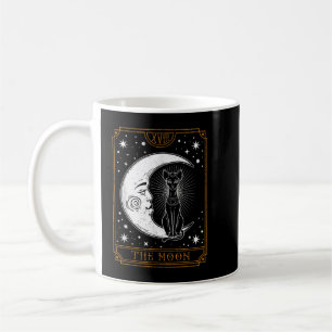 Caneca De Café Vintage Tarot Card Crescent Moon Stars Egípcia Bl