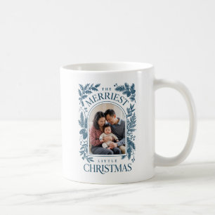 Caneca De Café Vintage Teal Natal Mais Alegre Duas Fotos