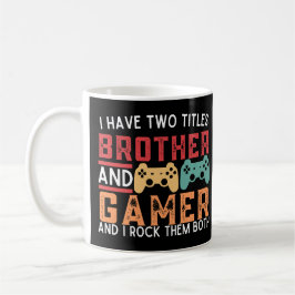 Caneca De Café Vintage Tenho Dois Títulos Irmão E Jogador