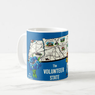 Caneca De Café Vintage Tennessee Map Mug