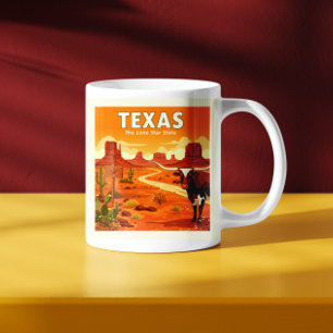 Caneca De Café Vintage Texas