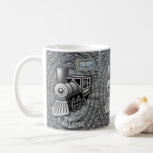 Caneca De Café Vintage Train Mug (Com Donut)