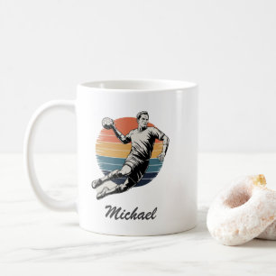 Caneca De Café Vintage Trendy Modern Handball Personalizado