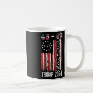 Caneca De Café Vintage Trump 2024 45-47 Us Flag We The Pessoas Vo