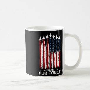 Caneca De Café Vintage U Air Force Veterans Usa American Flag 4t