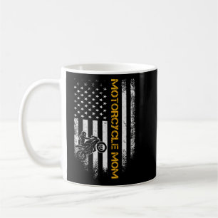Caneca De Café Vintage USA Flag Orud Motorcycle Bike Mãe Si