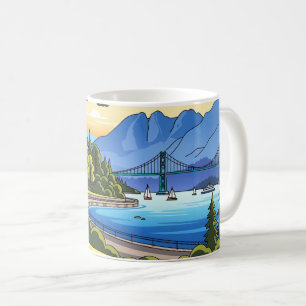 Caneca De Café Vintage Vancouver Stanley Park Viagem