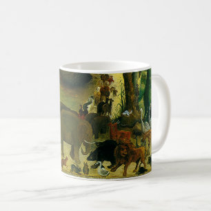 Caneca De Café Vintage Victorian Folk Art, Noah's Ark by Hidley