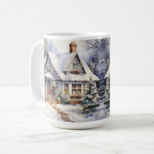 Vintage Vidinha Fashiked House Cena de Natal Mug