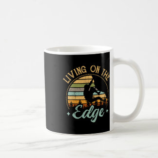 Caneca De Café Vintage Vivendo à Beira Mountaineering Escalada