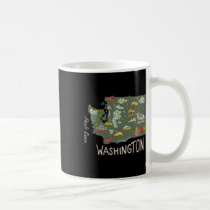 Caneca De Café Vintage Washington Evergreen State Seattle Pacífic