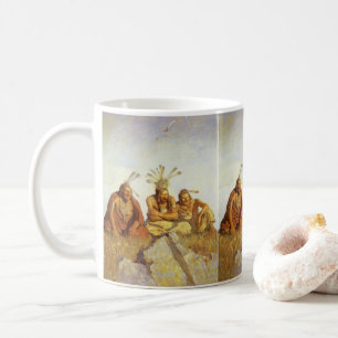 Caneca De Café Vintage West, Guardiães War ou Peace pelo NC Wyeth