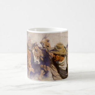 Caneca De Café Vintage Western Cowboys, In the Corral, pelo NC Wy