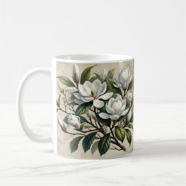 Caneca De Café Vintage White Magnolia Botânica (Esquerda)