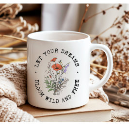 Caneca De Café Vintage Wildflower Inspirational Floral Cote