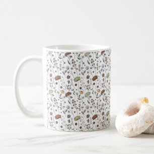 Caneca De Café Vintage Wildflower Pattern