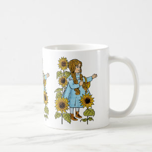 Caneca De Café Vintage Wizard de Oz Fairy Tale Dorothy Sunflower