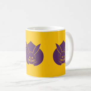 Caneca De Café Vintage Yellow Purple Japan Rabbit Mon Graphic Cof