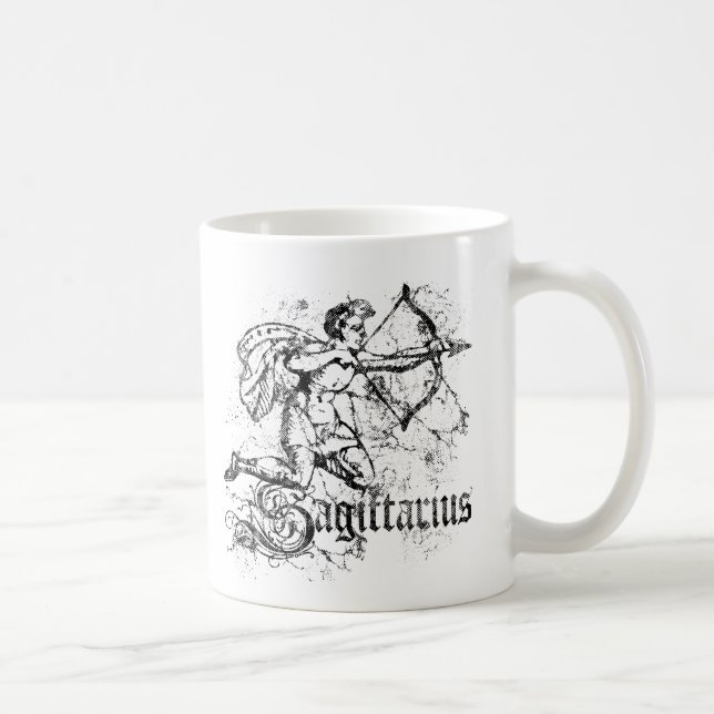 Caneca De Café Vintage Zodiac Sagittarius (Direita)