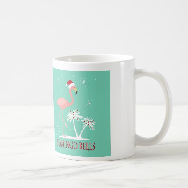 CANECA DE CAFÉ VINTAGEM MODERNA RETRO NATAL FLAMINGO (Direita)