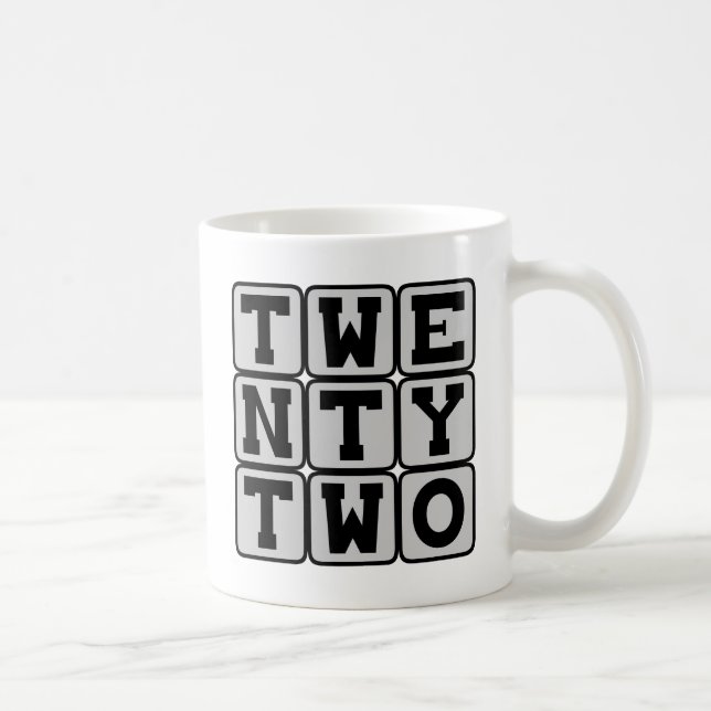 Caneca De Café Vinte e Dois, Número 22 (Direita)