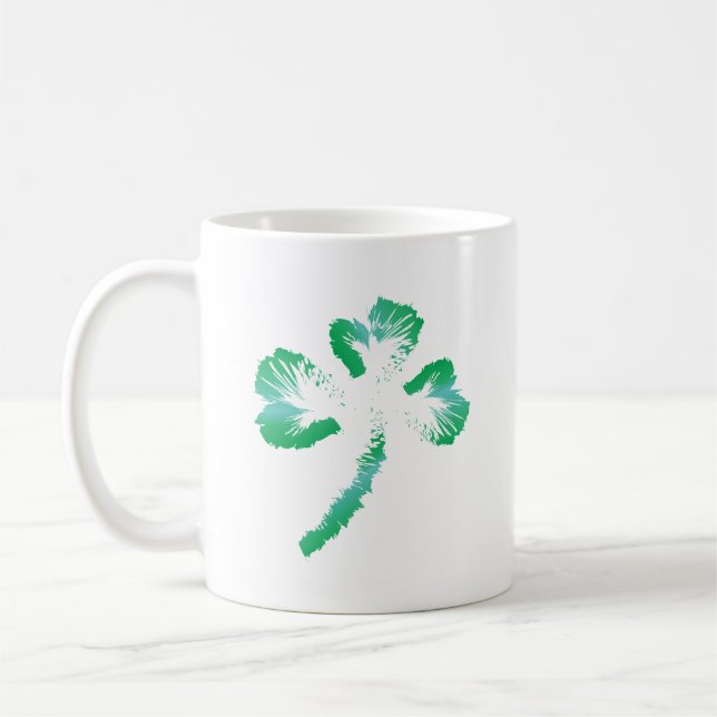 Caneca De Café Vintge Shamrock Leaf, Rua. Dia de Patrick (Esquerda)