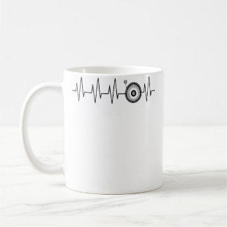 Caneca De Café Vinyl Record Dj Heartbeat Funny Ekg Disk Jockey