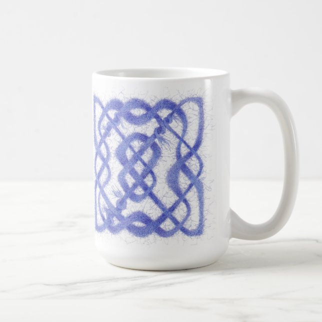 Caneca De Café VIOLET CELTIC KNOT Tall White Mug (Direita)