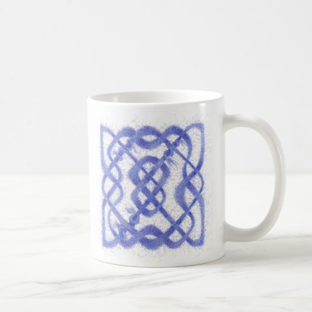 Caneca De Café VIOLET CELTIC KNOT White Mug (Direita)