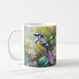Caneca De Café Violet Tufted Jay Fantasy Bird