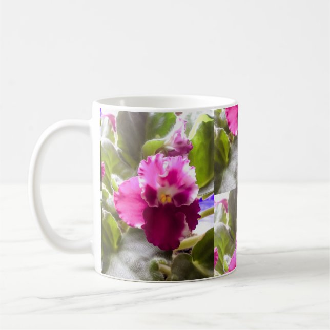 Caneca De Café Violeta africana roxa (Esquerda)