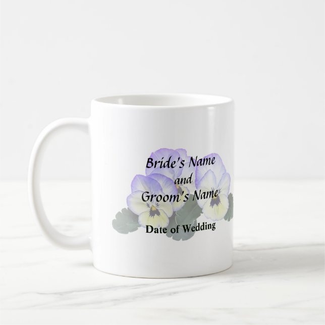 Caneca De Café Violeta e Creme Pensées (Esquerda)